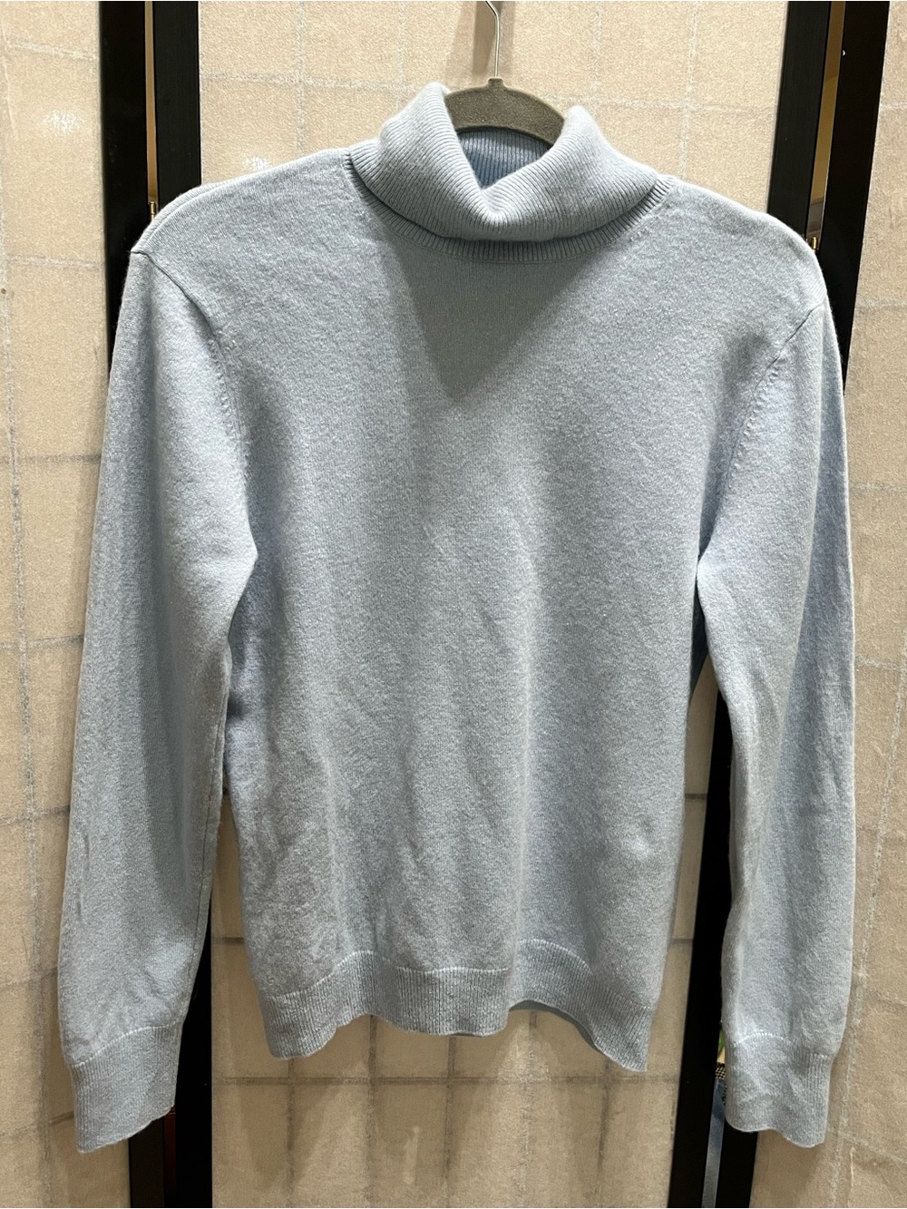 Women’s Light Blue Turtleneck CASHMERE Sweater BY ORVIS SIZE L